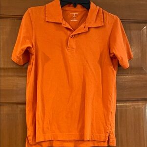 EUC! Boys size 8, Lands' End Orange Polo Shirt Classic Knit Short Sleeve!